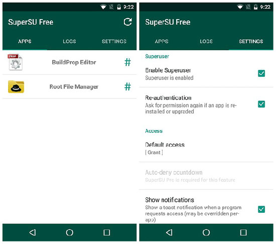 rooting application like supersu