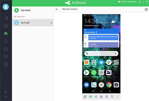how to mirror android to pc with airdroid