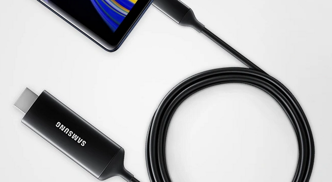 screen mirror samsung tablet to tv with dex cable