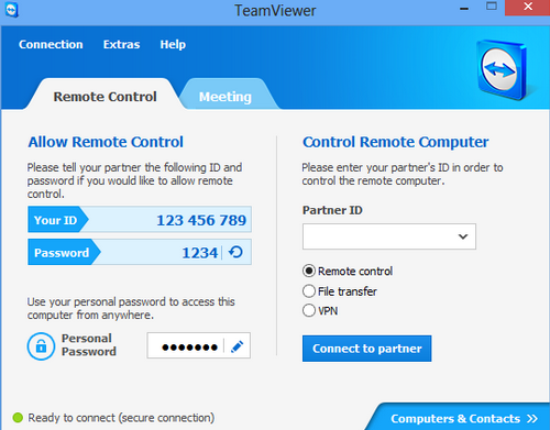 set up teamviewer