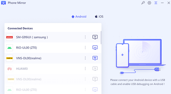 connect android phone to pc