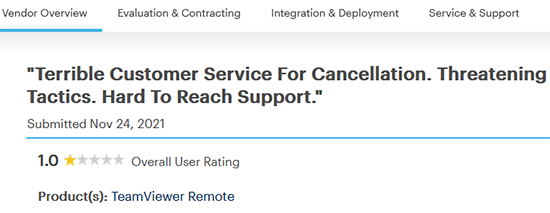 negative teamviewer review