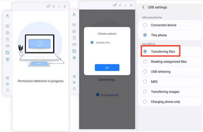 choose the transfer files option