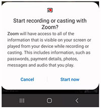 how to do screen share on zoom on android