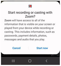how to do screen share on zoom on android