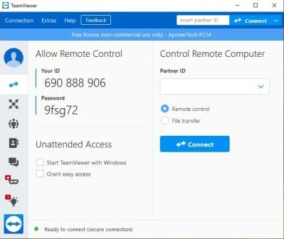 remotely access iphone from computer with teamviewer