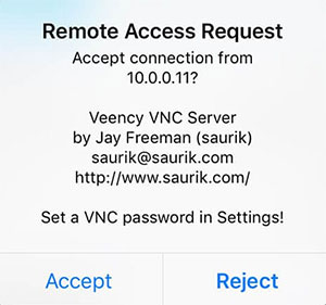 remotely access iphone from pc with veency