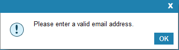 enter a valid email address