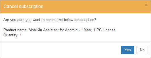 cancel subscription