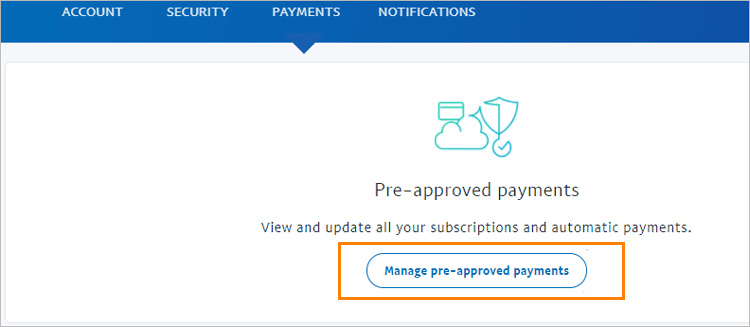 manage pre-approved payments