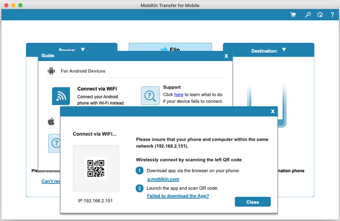 scan the qr code to connect your devices wirelessly