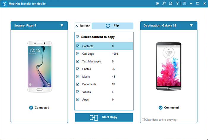 connect lg and samsung phones to computer