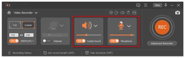 enable system sound and microphone