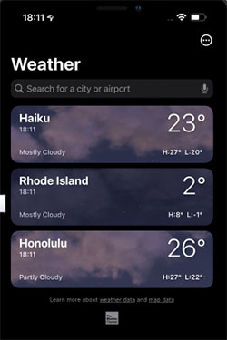 how to add city to ipad weather app