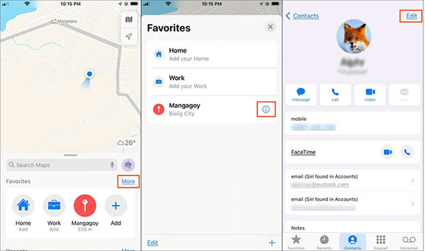 change home on apple maps iphone
