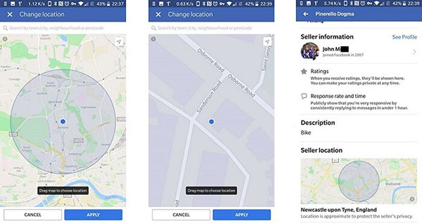 how to change location in facebook marketplace from fb settings