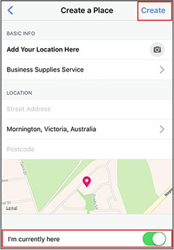 custom location tag on instagram with facebook