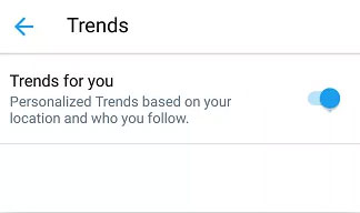 how to change trending location on twitter