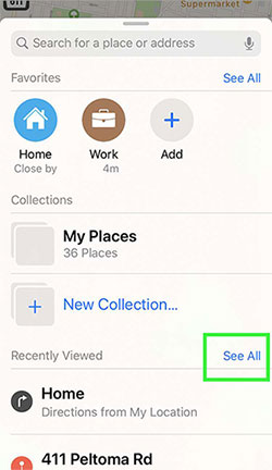 how to check location history on iphone using apple maps