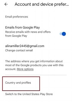 change gps on android by changing google play region