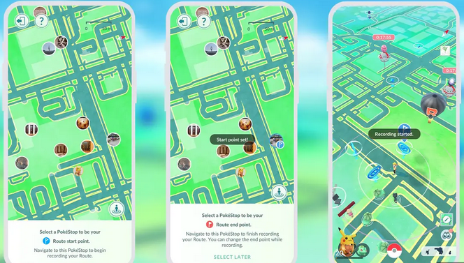 create a route in pokemon go