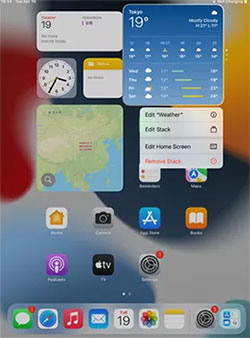 how to creat widget stacks on ipad