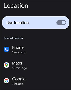 disable location service on android