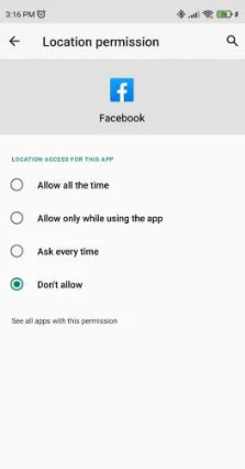 how to enable or disable location on facebook dating for android