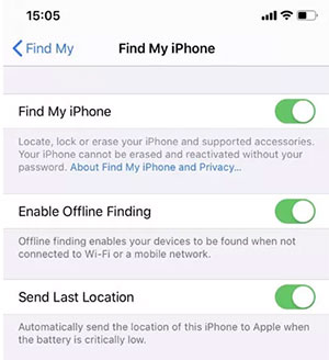 how to find my iphone offline last known location free