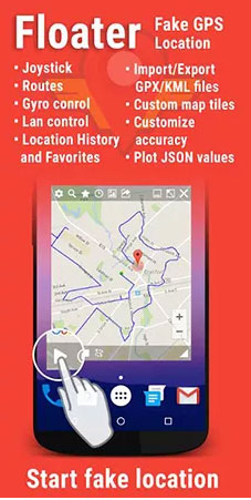 fake gps without root via floater