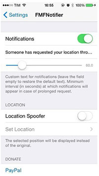 how to spoof location on find my iphone with fmfnotifier