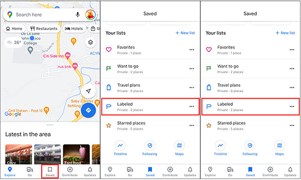 change work location on google maps for iphone