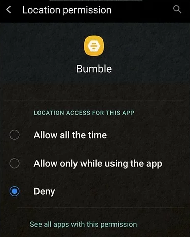 how to hide location on bumble