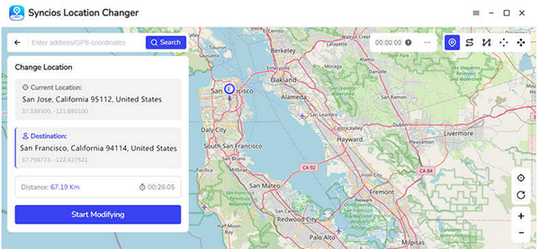 how to use syncios location changer