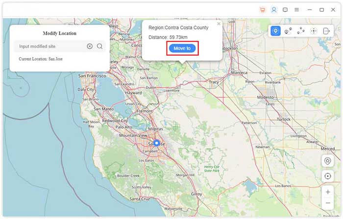 fake iphone location via location changer
