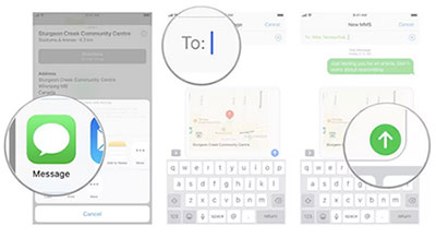 how to share location on imessage using apple maps app