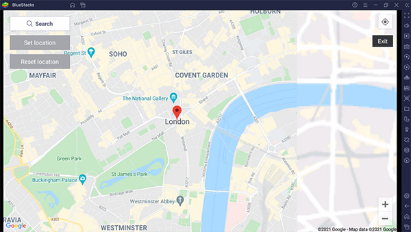 how to change location on bluestacks by setting location