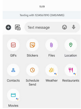 share my location on android with google messages