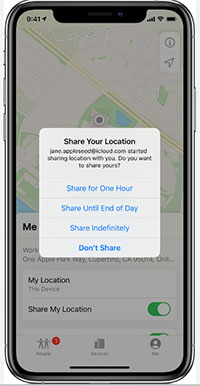 how to send location on imessage directly