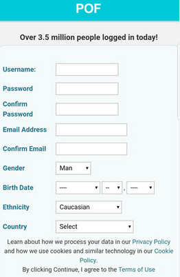 change location on pof app by creating new account