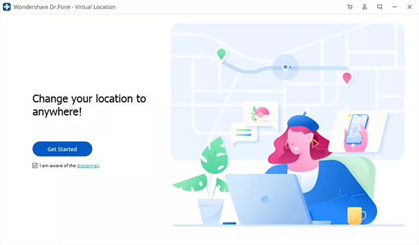 start wondershare drfone virtual location