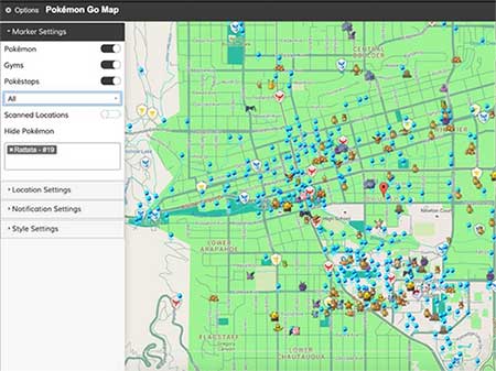 find pokemon stops using pogo maps