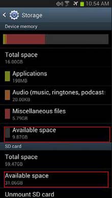 free up storage space on android
