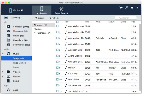 export music from iphone to mac free