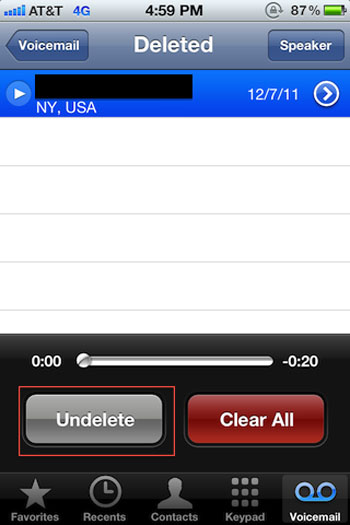 Free Way to Recover Deleted Voicemail on iPhone X/8 Plus/8/7/6S/6/5S