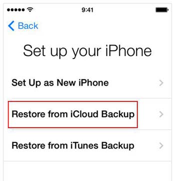 restore iphone from icloud backup