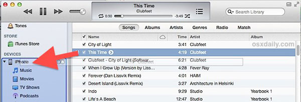 put music on my iphone from my laptop