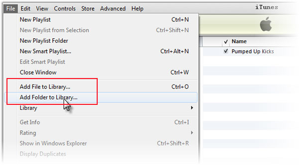add folder to itunes library