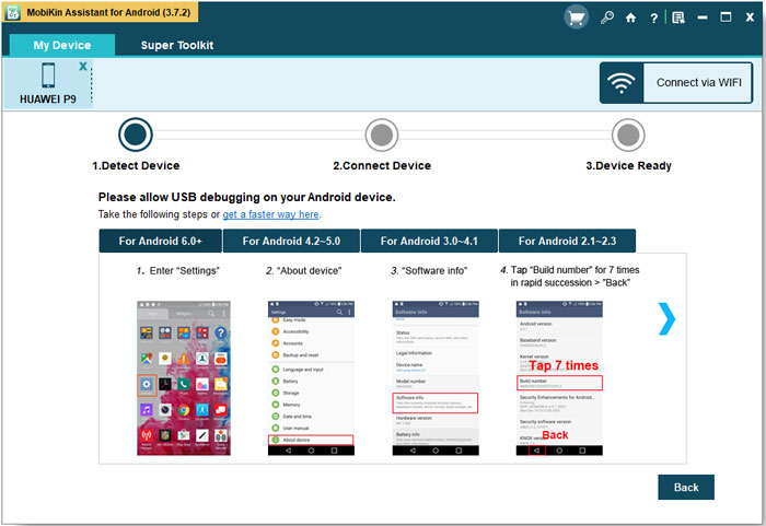 enable usb debuggings on your samsung